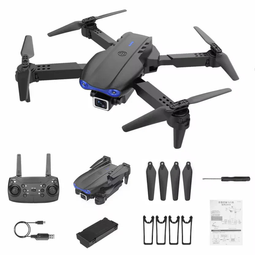 V966 Foldable  HD Camera (Black)with 4k Camera  1080P HD Drone with FPV Live Video(Refurbished), Smart Gestures Selfie !!