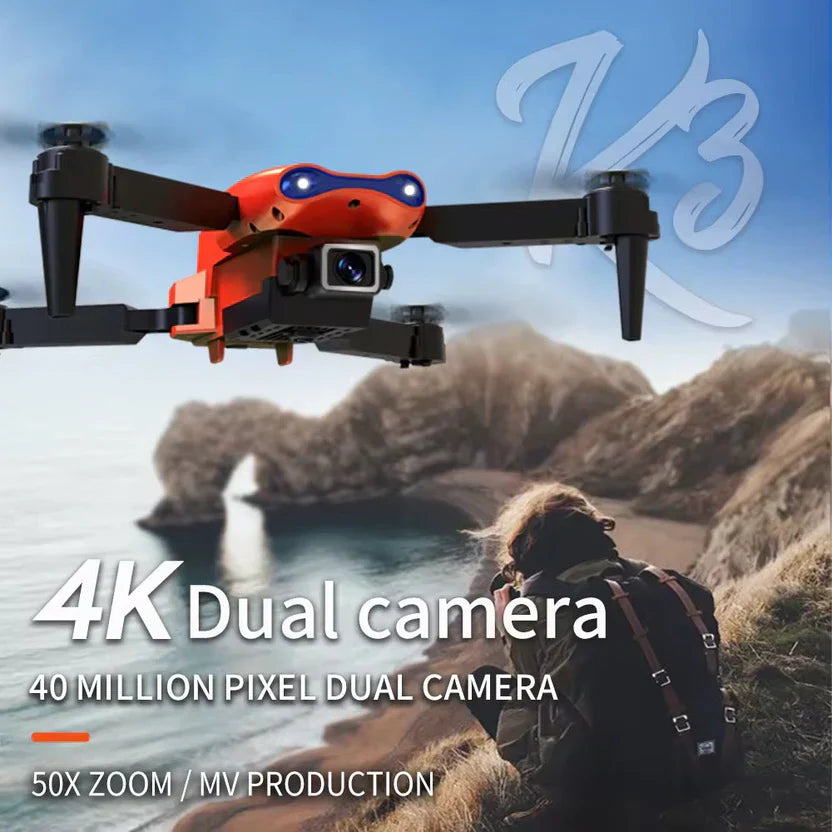 V966 Foldable  HD Camera (Black)with 4k Camera  1080P HD Drone with FPV Live Video(Refurbished), Smart Gestures Selfie !!