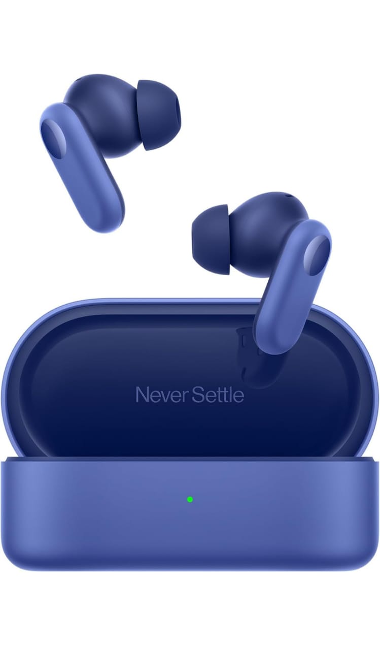 OnePlus Nord Buds 2r True Wireless in Ear Earbuds with Mic, 12.4mm Drivers, Playback:Upto 38hr case,4-Mic Design, IP55 Rating [Triple Blue] Refurbished