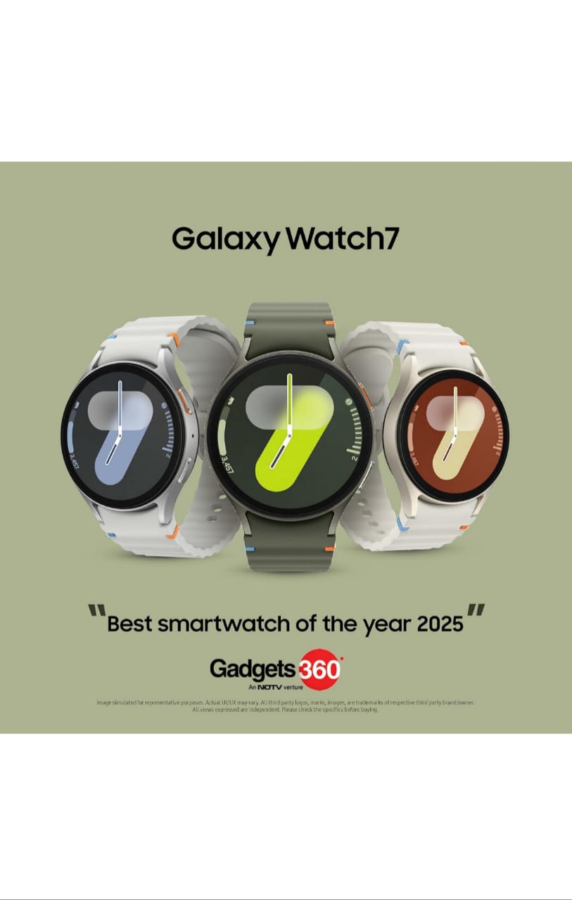 Samsung Galaxy Watch 7 (40mm, Green, BT+LTE) with 3nm Processor | Dual GPS | Sapphire Glass & Armour Aluminum |(Refurbished