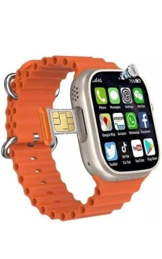 Newly Launch Ultra Dual Camera 5G Smart Gaming  Watch(4GB&64GB) Orange(Refurbished)